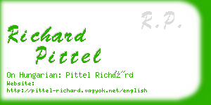 richard pittel business card